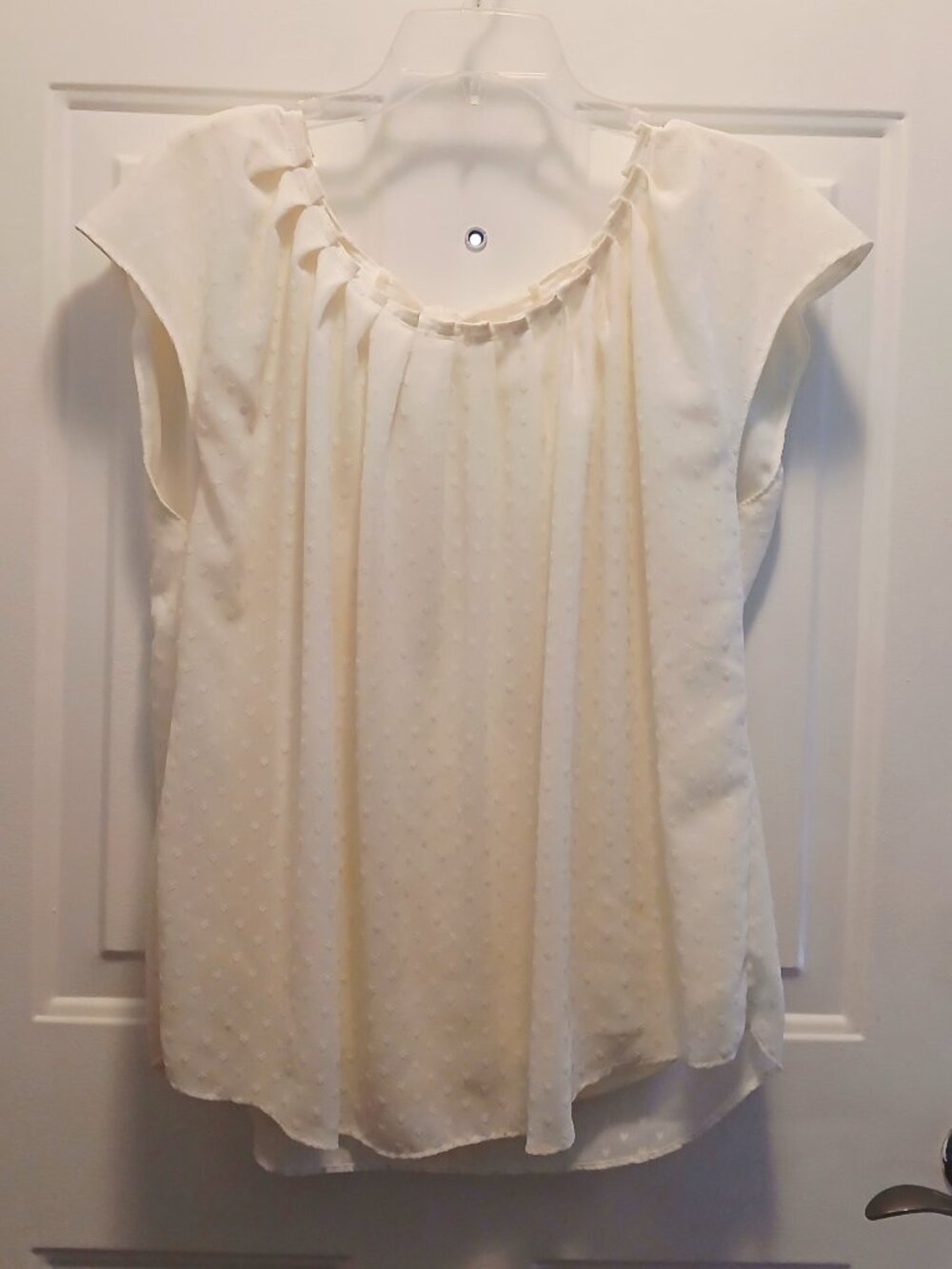 Ruffle Collar LC Lauren Conrad Ivory Blouse